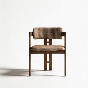Sedia da Pranzo in Legno Massello, Struttura in Noce, Seduta in Paglia, Cuscino in Velluto, Design Moderno di Lusso Nordico per Casa, Hotel, Ristorante - Product Image 5