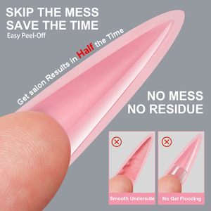 UV Quick Extension Gel Nail Mold Sandwich Dual Form Paperless Support Crystal <b>Builder</b> Gel Construction Nail Extension Mold - Product Image 4