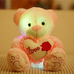 Lampe de nuit LED 38 cm Ours en peluche lumineux/ Ours en peluche brillant mignon Jouets pour bébés - Product Image 4