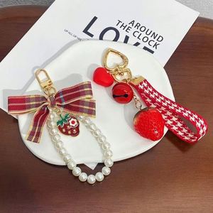 Cute Sweet 3D Strawberry Bell <b>Key</b> <b>Chain</b> Girls Bag Creative Small Pendant Hanging Ornaments <b>Key</b> Ring - Product Image 5