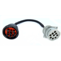 Cable Adaptador J1939 Tipo 1 de 9 Pines Macho a CAT de 9 Pines para Equipo Pesado