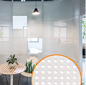 Maille perforée en acier inoxydable 304L, surface embossée, largeur 1800 mm, personnalisable, excellente maniabilité, coutures soudées percées, poinçonnée - Product Image 4