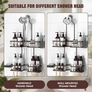 Organizzatore da Bagno Regolabile Personalizzato, Portaoggetti per Doccia in Metallo Antiruggine, Supporto per Doccia Portatile - Product Image 4