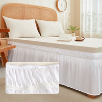 Jupe de lit élastique, facile à retirer et à laver, plusieurs tailles et couleurs, pour usage domestique et hôtelier, vente en gros, couleur personnalisable