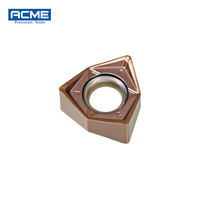 Outils de fraisage à alimentation rapide WNMU040304ER-R, plaquette de fraisage frontale double face 6 dents WNMU060408ER-GM, haute précision, revêtement PVD, OEM