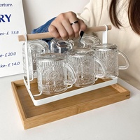 Gelas teh bunga matahari kaca Set gelas 6 Pcs gelas minum Set Pitcher air