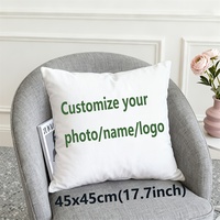 Taie d'oreiller personnalisable avec fermeture éclair, résistante à la décoloration et lavable, motif identique des deux côtés, pour la maison et l'hôtel, 100% polyester