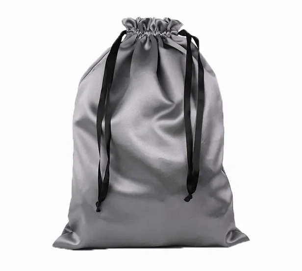 Custom brand Logo printed Storage dust Bags Thick Silk Satin Cloth Drawstring Pouch luxury packaging bag