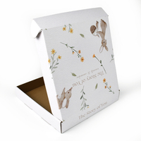 Boîte en carton ondulé personnalisée avec logo, motif dessin animé mignon, pour expédition et cadeaux, taille sur mesure, design Misty Mellow imprimé