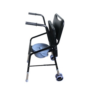 Medtronic Medical Folding Toilet <b>Chair</b> <b>With</b> <b>Wheels</b> For Elderly Indoor Use Black - Product Image 3