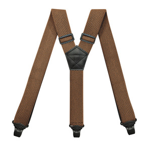 Tirantes elásticos de alta calidad para hombre, forma de Y ajustable, 3,8 cm de ancho, 3 Clip de plástico, tirantes de grano de maíz de poliéster - Product Image 3