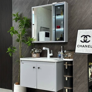 Pháp phong cách phòng tắm Gương tủ LED môi trường xung quanh ánh sáng không thấm nước lưu trữ với không gian Nhôm Cơ thể vòng cạnh thiết kế truyền thống - Product Image 4