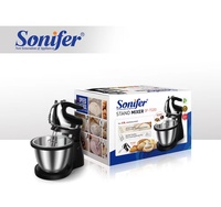 Sonifer SF-7020 ménage 200W 5 vitesses avec batteurs crochets pour oeuf crème automatique électrique rotatif stand main mélangeur bol
