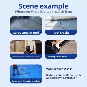<span class=keywords><strong>Peinture</strong></span> d'<span class=keywords><strong>étanchéité</strong></span> à base d'eau pour toitures, murs extérieurs, bungalows, fissures, gouttières, fuites d'eau, protection solaire, terrasses et réparation des fuites - Product Image 5