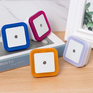 Light Sensor Night Lamp Induction Square Shape <strong>Stars</strong> Children's Room Aisle American Standard Plug in Led Night Light - Product Image 2