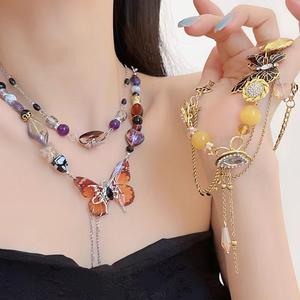 Design de mode filles argent dessin bijoux tour de cou Cool bijoux élégant fée papillon collier - Product Image 1