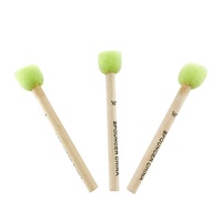 Ensemble de pinceaux en mousse à manche en bois pour dessin et peinture, pour enfants, aquarelle, peinture à l'huile, artisanat, pinceau de peinture scolaire