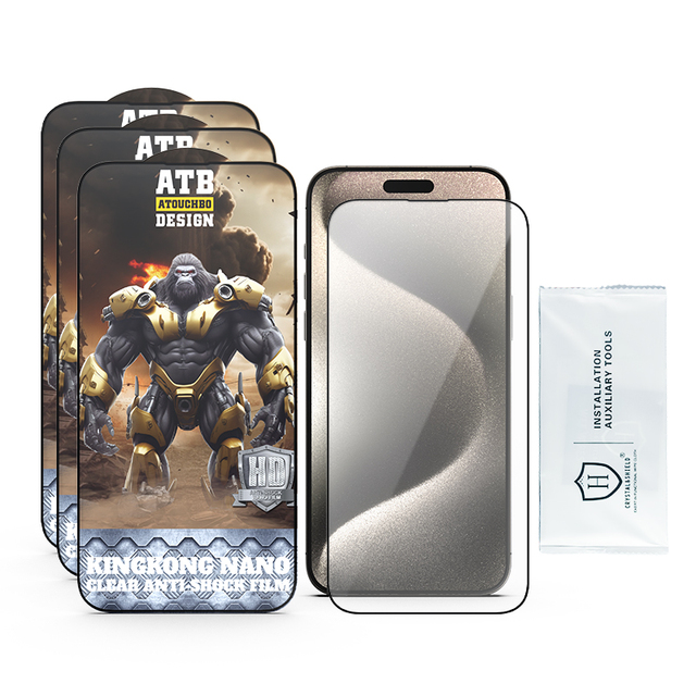 ATB Unbreakable Glass Ceramic Ultra-Thin 2.5D Screen Protector for 15 Pro Max 14 13 12 11 IPX/XS/XR/XS Max