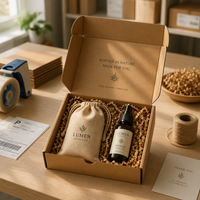 Boîte d'expédition en carton ondulé kraft écologique personnalisée avec bande adhésive pelable et scellable pour le commerce électronique et les vêtements