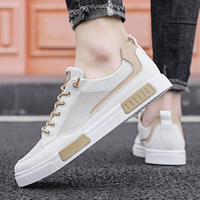 Chaussures de course respirantes en maille pour hommes, tendance mode, avec embout en forme de bateau, semelle intérieure en PVC, décontractées et plates, pour toutes les saisons