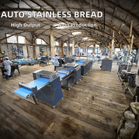 Nouvelle ligne de machines automatiques électriques en acier inoxydable 304 à haute productivité pour la fabrication de pains à burger et de pains pour boulangeries