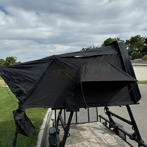 Tente de toit pop-up 4 saisons pour 1 à 3 personnes, sac à chaussures inclus, polyester imperméable, alliage d'aluminium Z, pour le camping en plein air - Product Image 6