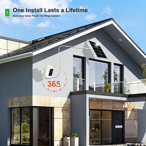 Caméra de sécurité solaire monocristalline 10W, détection de mouvement, suivi automatique, visualisation à distance, extérieur, IP65, caméra de surveillance noire - Product Image 3