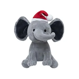 Brinquedo de elefante de pelúcia, animal de pelúcia personalizado no atacado de natal