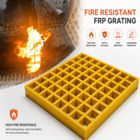 Grille en fibre de verre ignifuge FRP GRP anti-corrosion, panneau en grille non rouilleur pour plateforme d'escalier de bâtiment