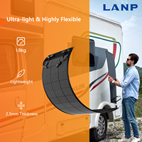 Panel Solar Flexible Personalizado de 100W, Monocristalino, IP68, Ligero e Impermeable para Techos, Vehículos Comerciales, Autocaravanas, Coches y Barcos