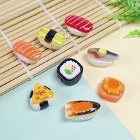 Accessoires alimentaires en résine simulée en forme de mini-sushi, 100 pièces, personnalisables, directement de l'usine, pour loisirs créatifs DIY, scrapbooking et décoration de coques de téléphone