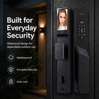 IP66 Waterdichte Tuya WiFi Slimme Deurvergrendeling Alexa Gezichtsherkenning Vingerafdruk Elektronische Slot voor Aluminium Deur OEM ODM