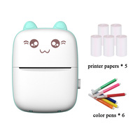 Printer Barcode Mini Portabel Baru untuk Lintas Negara, Cetak Soal Salah Siswa, Hadiah, Antarmuka Tipe-C, Ukuran Kertas 57mm, Ready Stock