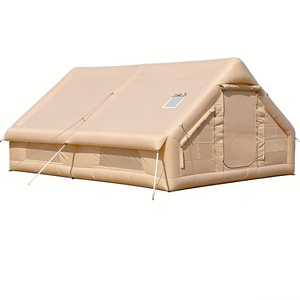 12 ㎡   <span class=keywords><strong>Tente</strong></span> de camping <span class=keywords><strong>gonflable</strong></span> portable en tissu Oxford épaissi toutes saisons, facile à monter, pour 8 à 12 personnes - Product Image 1