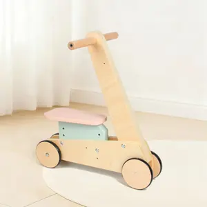 二合一防侧翻助行器儿童益智推木制多功能婴儿学步车玩具 - Product Image 2