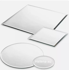 <span class=keywords><strong>Plateau</strong></span> miroir biseauté pour <span class=keywords><strong>décoration</strong></span> intérieure, 20, 25, 30, 35, 40, 50 cm, rond ou carré, pour bougies, centres de table de mariage - Product Image 4
