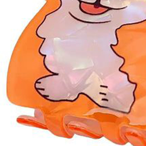 Pinza para el pelo de perro Zi Corgi, material plástico duradero, 8,5 cm, diseño de dibujos animados naranja para mujeres y niñas - Product Image 6
