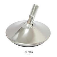 Accessoires de meubles chromés M10 Pieds réglables en fer pour canapé et chaise 80147