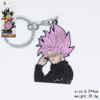 33 modèles de porte-clés en métal DBZ Super Saiyan personnalisé Anime broche personnalisée broche Son Goku collier de dessin animé