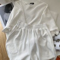 Ensemble de pyjama d'été 2 pièces pour femme : T-shirt et short décontracté, tenue de nuit basique et confortable