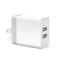 Chargeur de téléphone USB mini taille 24W 5V 4.8A chargeur mural USB double port pour téléphones, tablettes et lecteurs MP3, tablettes, appareils photo, haut-parleurs