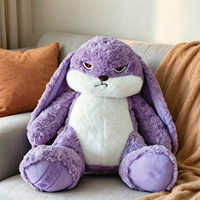 Peluche Lapin Violet En Colère à Grandes Oreilles, Douce et Moelleuse, Idéale pour Cadeau ou Décoration - Nouvelle Collection Z