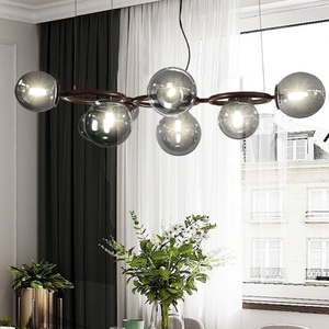 Lustre moderne simple, luminaire de plafond, style industriel, lampes pendantes en verre, luminaires suspendus <span class=keywords><strong>pour</strong></span> <span class=keywords><strong>cuisine</strong></span> et salle à manger, lustres boule - Product Image 3