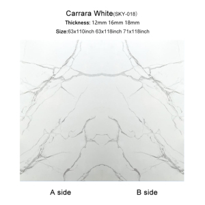 Succes 1600*2800mm tấm đá cẩm thạch trắng lớn thiêu kết đá sứ tấm thiêu kết đá bóng calacatta Trắng - Product Image 4