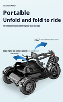 Scooter électrique pliable à 3 roues, 1000W, moteur sans balais, léger, best-seller, pour les trajets quotidiens de courte durée