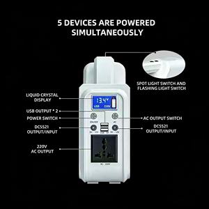Station d'alimentation portable à batterie rechargeable pour intérieur/extérieur, 110V 220V 230V 240V, personnalisable OEM/ODM, avec lumière, à prix réduit - Product Image 3