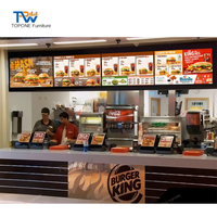 Luxe Long acrylique jus café Fast Food boîte de nuit Bar comptoir Design avec chaises