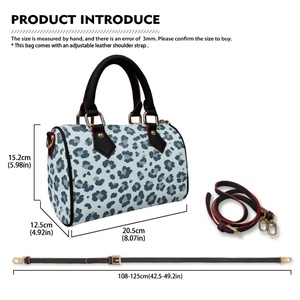 Custom Women's <b>Mini</b> Boston Bag Camouflage <b>Print</b> PU Leather Top Handle Satchel Trendy Street Style Cylinder Handbag Crossbody Bag - Product Image 2