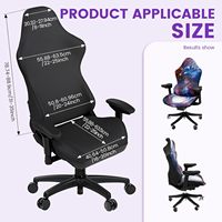 Housse de chaise en soie de lait et élasthanne, adaptée aux chaises de bureau et de gaming, avec housse de siège d'armoire, personnalisation du motif