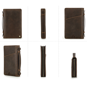 กระเป๋าใส่บัตรหนังวัวแท้แบบวินเทจสุดหรู พร้อมช่องใส่พาสปอร์ตหนังแท้คุณภาพพรีเมียม พร้อมฟังก์ชันป้องกัน RFID - Product Image 2